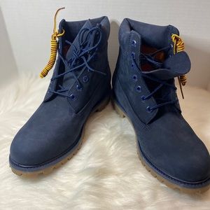 Navy blue timberlands
